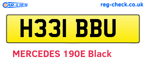 H331BBU are the vehicle registration plates.