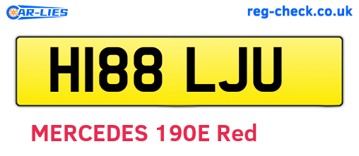 H188LJU are the vehicle registration plates.