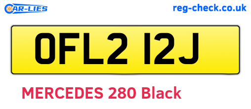 OFL212J are the vehicle registration plates.