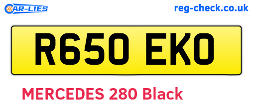 R650EKO are the vehicle registration plates.