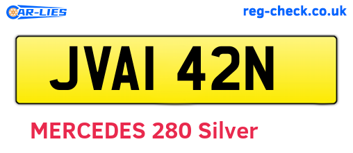 JVA142N are the vehicle registration plates.