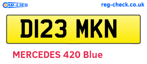 D123MKN are the vehicle registration plates.