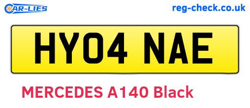 HY04NAE are the vehicle registration plates.