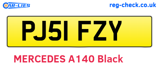 PJ51FZY are the vehicle registration plates.