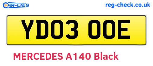 YD03OOE are the vehicle registration plates.