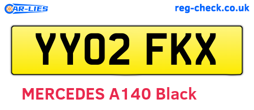 YY02FKX are the vehicle registration plates.