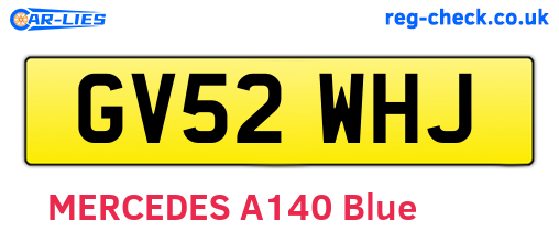 GV52WHJ are the vehicle registration plates.