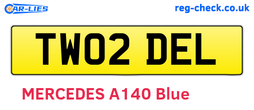 TW02DEL are the vehicle registration plates.