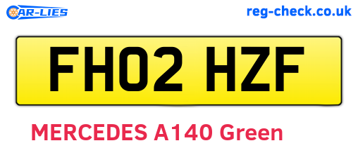 FH02HZF are the vehicle registration plates.