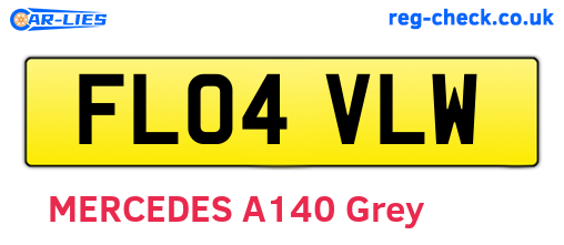 FL04VLW are the vehicle registration plates.
