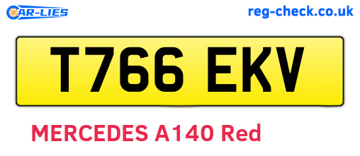 T766EKV are the vehicle registration plates.