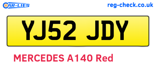 YJ52JDY are the vehicle registration plates.