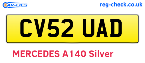 CV52UAD are the vehicle registration plates.