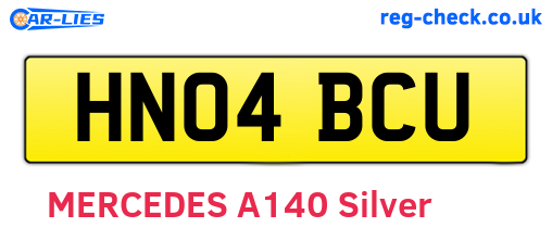 HN04BCU are the vehicle registration plates.