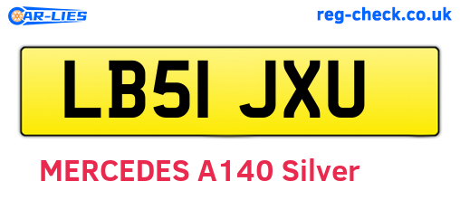 LB51JXU are the vehicle registration plates.