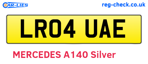 LR04UAE are the vehicle registration plates.