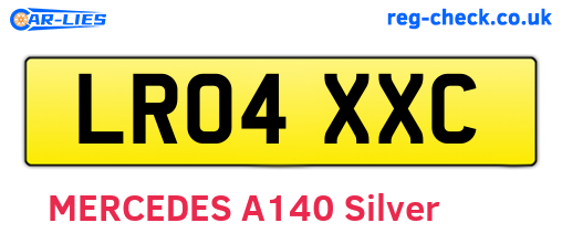 LR04XXC are the vehicle registration plates.