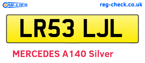 LR53LJL are the vehicle registration plates.