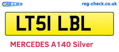 LT51LBL are the vehicle registration plates.