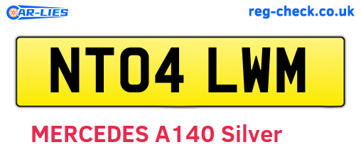 NT04LWM are the vehicle registration plates.