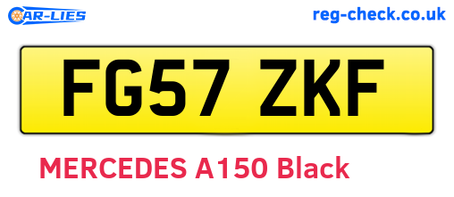 FG57ZKF are the vehicle registration plates.
