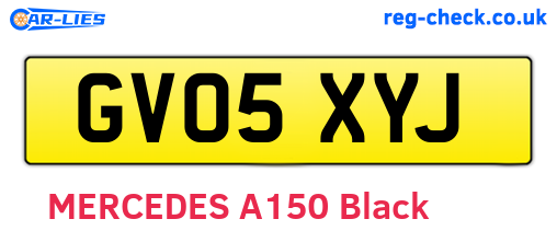 GV05XYJ are the vehicle registration plates.