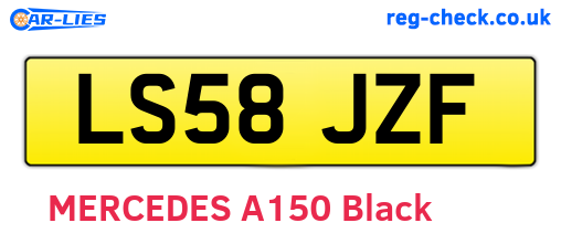 LS58JZF are the vehicle registration plates.