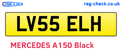 LV55ELH are the vehicle registration plates.