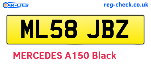 ML58JBZ are the vehicle registration plates.