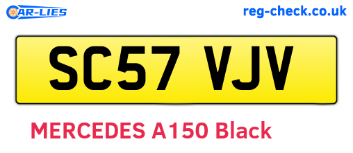 SC57VJV are the vehicle registration plates.