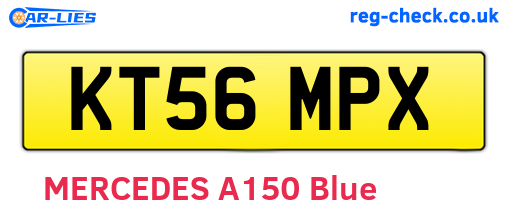 KT56MPX are the vehicle registration plates.