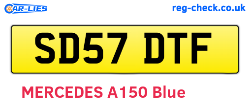 SD57DTF are the vehicle registration plates.