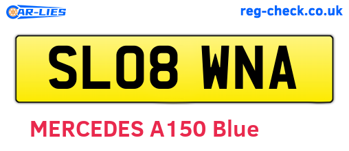 SL08WNA are the vehicle registration plates.