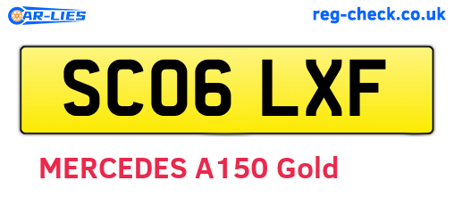 SC06LXF are the vehicle registration plates.
