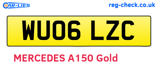 WU06LZC are the vehicle registration plates.