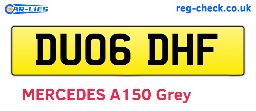 DU06DHF are the vehicle registration plates.