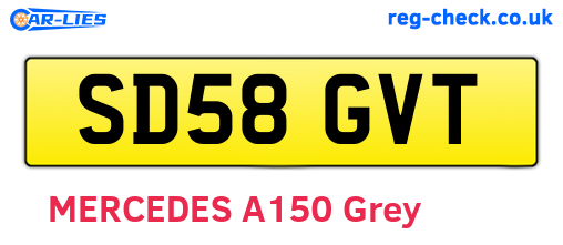 SD58GVT are the vehicle registration plates.