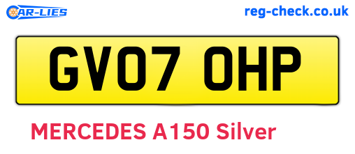 GV07OHP are the vehicle registration plates.