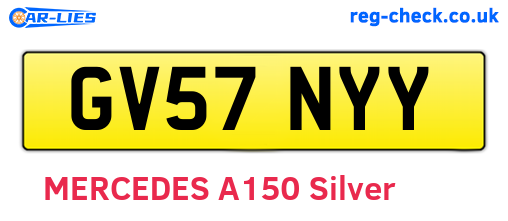 GV57NYY are the vehicle registration plates.