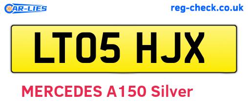 LT05HJX are the vehicle registration plates.