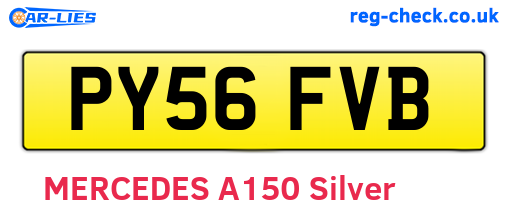 PY56FVB are the vehicle registration plates.