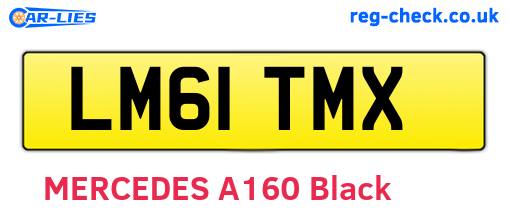 LM61TMX are the vehicle registration plates.