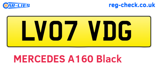 LV07VDG are the vehicle registration plates.