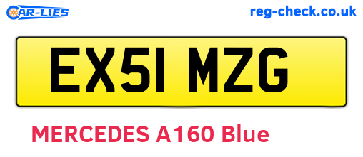 EX51MZG are the vehicle registration plates.