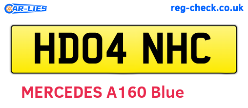 HD04NHC are the vehicle registration plates.