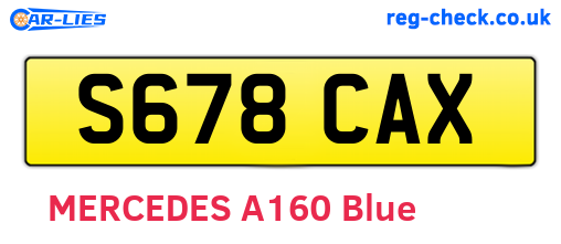S678CAX are the vehicle registration plates.