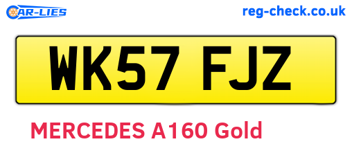 WK57FJZ are the vehicle registration plates.