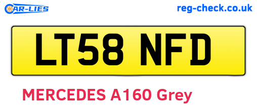 LT58NFD are the vehicle registration plates.