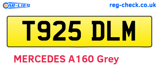 T925DLM are the vehicle registration plates.