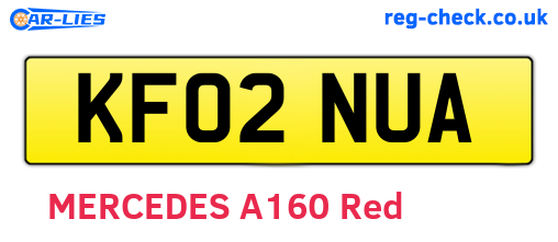 KF02NUA are the vehicle registration plates.